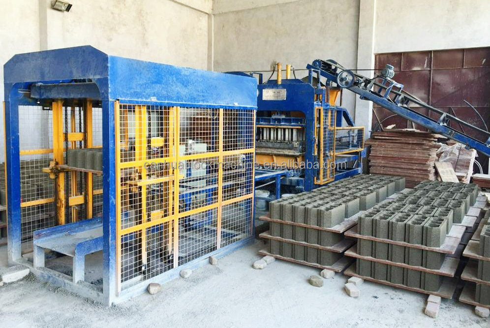 QT4-15 maquina de bloques de cemento concrete block machine de brique automatique cement hollow brick making machinery