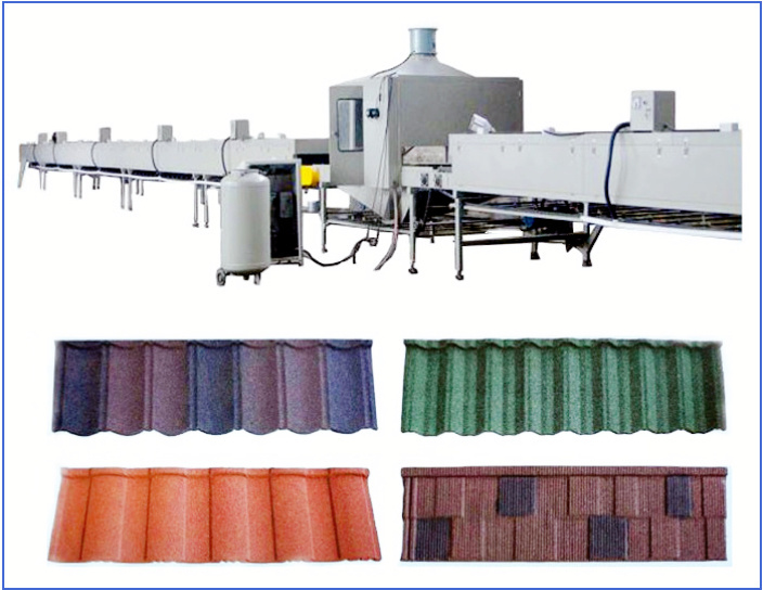 Double roman stone coated metal roofing sheet tile making machine hydraulic moulding machine for roof tile