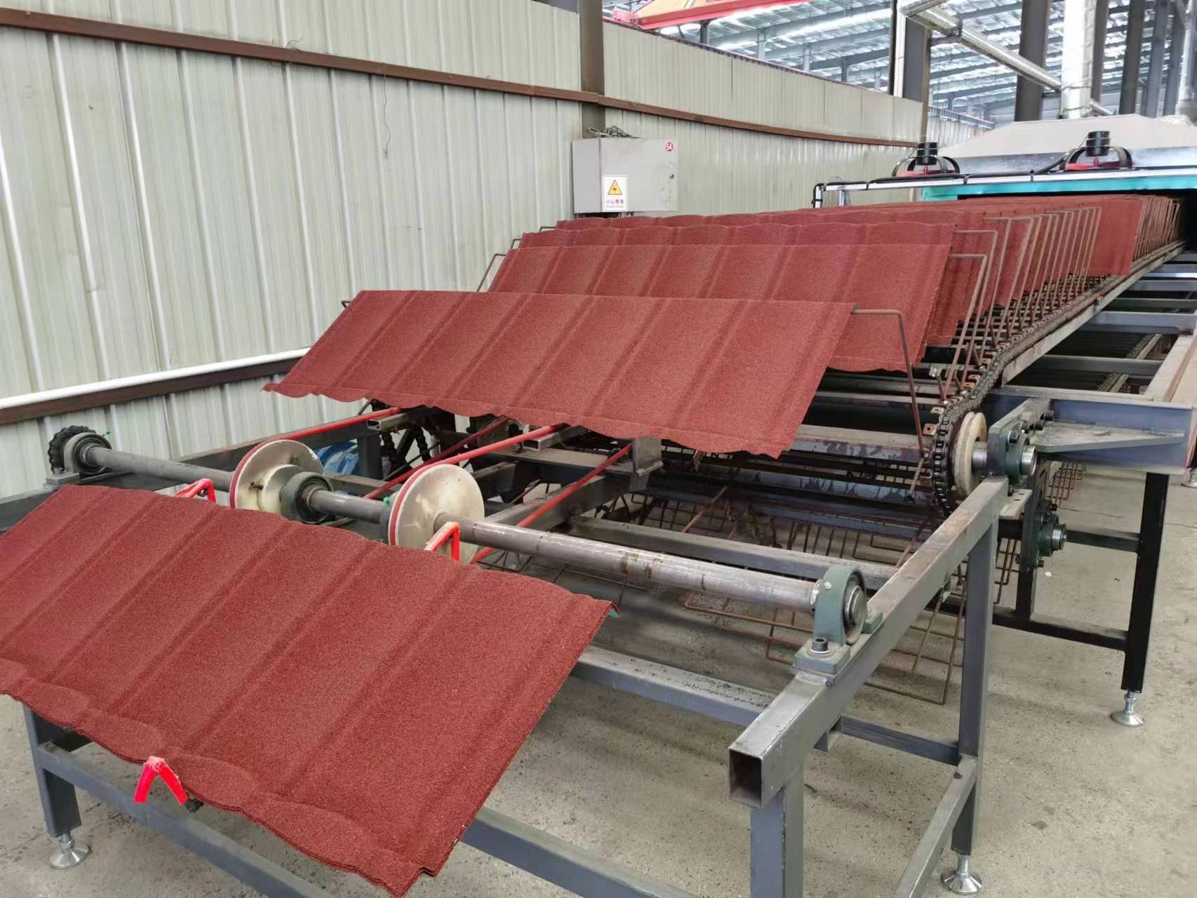 Roof Tiles Making Machine Tile Roof Roll Forming Machine Nigeria Stone Coated Metal Roof Tile Machine