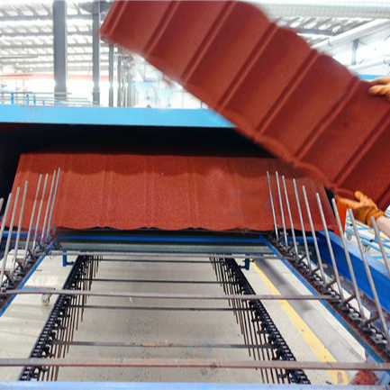 Stone coated roofing tile manufacturer machines color stone coated metal roof tile mould making machine