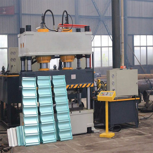 Double roman stone coated metal roofing sheet tile making machine hydraulic moulding machine for roof tile