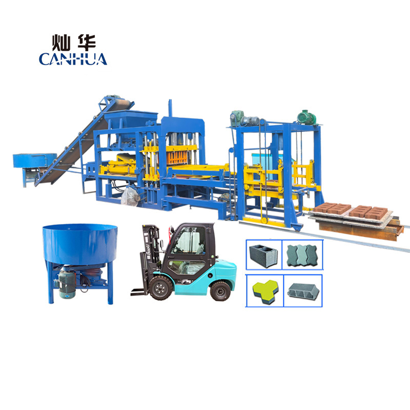 Making Automatic Qt415 Concrete Hollow Brick Machine Guangzhou Machinery Engines Blue Petrol Block Moulding Machine