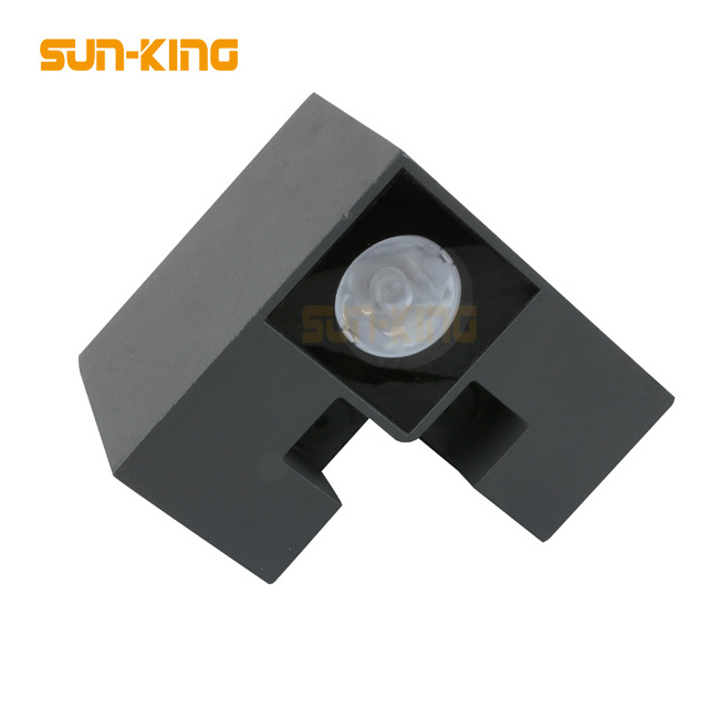 decorative building aluminum 3000K warm white 4 sides ip65 wall mounted light outdoor corner lamp 8W 12W