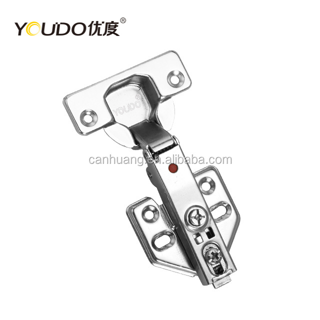 YOUDO New Style Concealed Cabinet Auto Hinges Soft Close Cabinet Hinge Clip On Plate with M5 Plastic Dowel