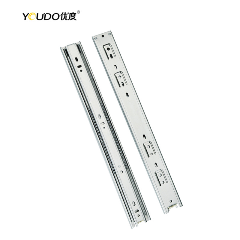 YOUDO full extension soft close drawer side mount runner two way travel drawer slide