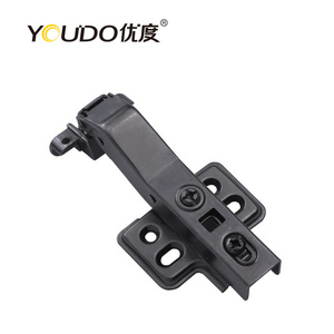 YOUDO 40mm Aluminum 45 Degree Shower Door Hinge Auto Soft Closing Concealed Hydraulic Cabinet Hinge