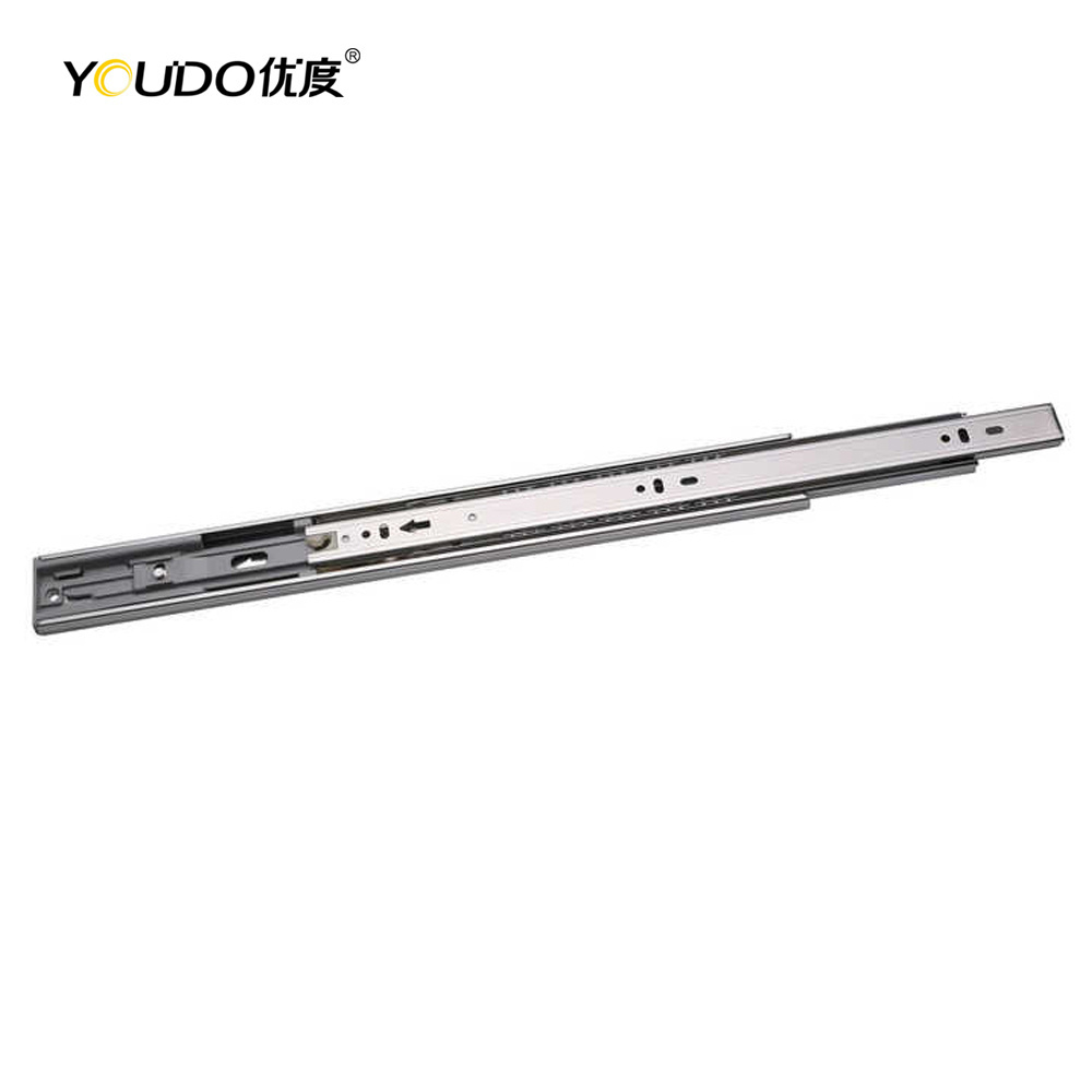 YOUDO Kitchen Cabinet Drawer Rail Stainless Steel 3-fold Full Extension Ball Bearing Drawer Slide For Cabinet Accessories