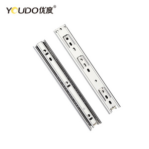 YOUDO Kitchen Cabinet Drawer Rail Stainless Steel 3-fold Full Extension Ball Bearing Drawer Slide For Cabinet Accessories