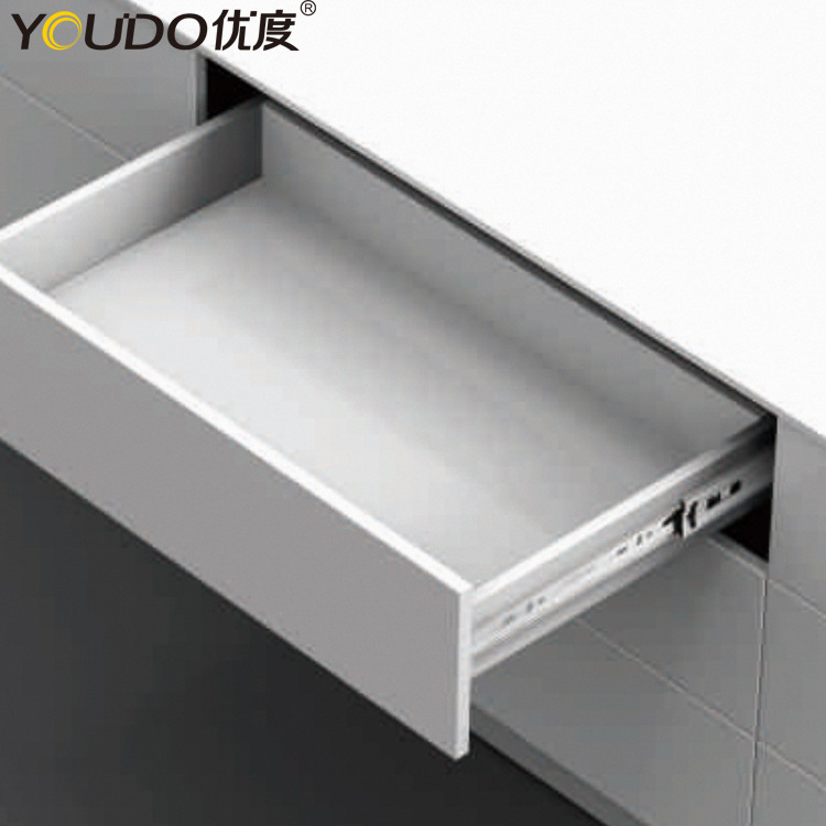 YOUDO Kitchen Cabinet Drawer Rail Stainless Steel 3-fold Full Extension Ball Bearing Drawer Slide For Cabinet Accessories