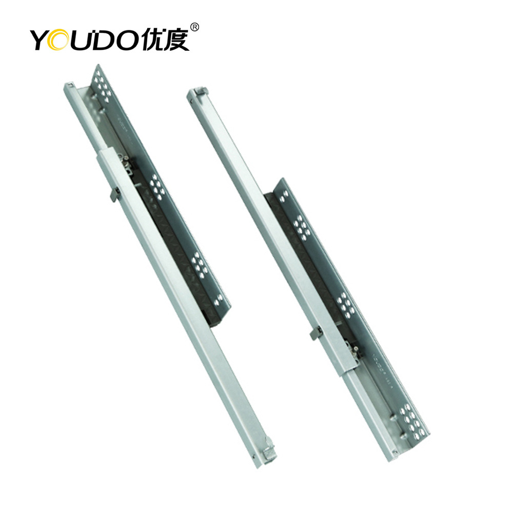 YOUDO Slides Soft Close Ball Bearing Push Open Corredera Oculta Cierre Suave Cabinet Undermount Drawer Slide