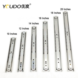 YOUDO 35mm Cabinet Drawer Slide Correderas Push Open Roller Runner Telescopicas  Para Gavetas Ball Bearing Slide