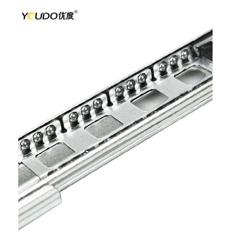 YOUDO 35mm Cabinet Drawer Slide Correderas Push Open Roller Runner Telescopicas  Para Gavetas Ball Bearing Slide