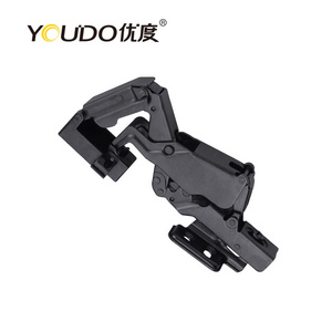 YOUDO Furniture Hardware Aluminum 165 Degree Hinge Corner Hydraulic Concealed Kitchen Cabinets Hinges