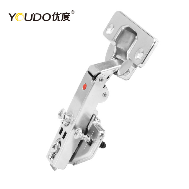 YOUDO New Style Concealed Cabinet Auto Hinges Soft Close Cabinet Hinge Clip On Plate with M5 Plastic Dowel