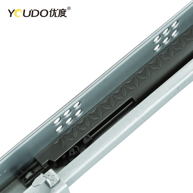 YOUDO bottom mounting furniture hardware hydraulic concealed soft closing drawer slide