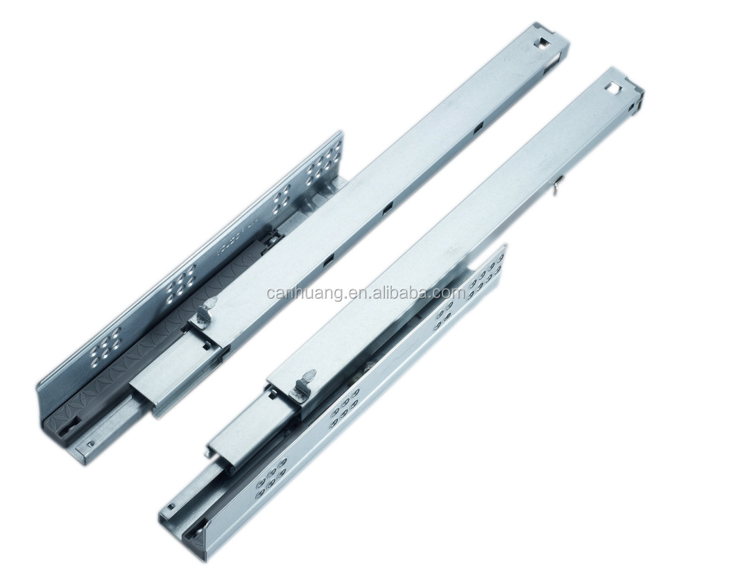 2 Fold Self Hydraulic Telescopic Drawer Runner Slides Undermount Full Extension Concealed Slide for Furniture Drawer, Cabinet