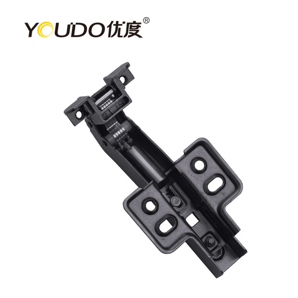 YOUDO 40mm Aluminum 45 Degree Shower Door Hinge Auto Soft Closing Concealed Hydraulic Cabinet Hinge