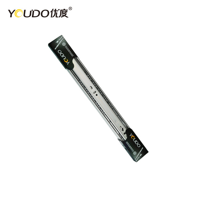 YOUDO Furniture Hardware Fittings 3 Fold Ball Bearing Slide Rail Runners Cabinet Metals Soft Closed Drawer