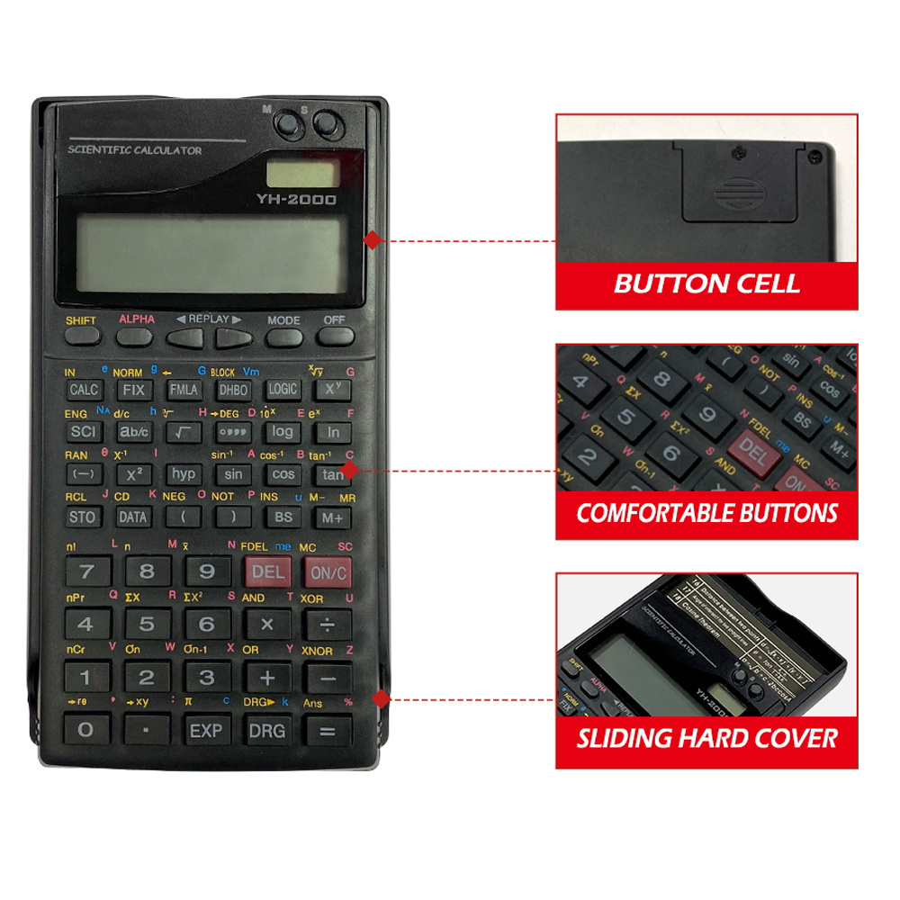 China student YH-2000 Electric Scientific Calculadora business custom logo promotional gifts printing scientific Calculators