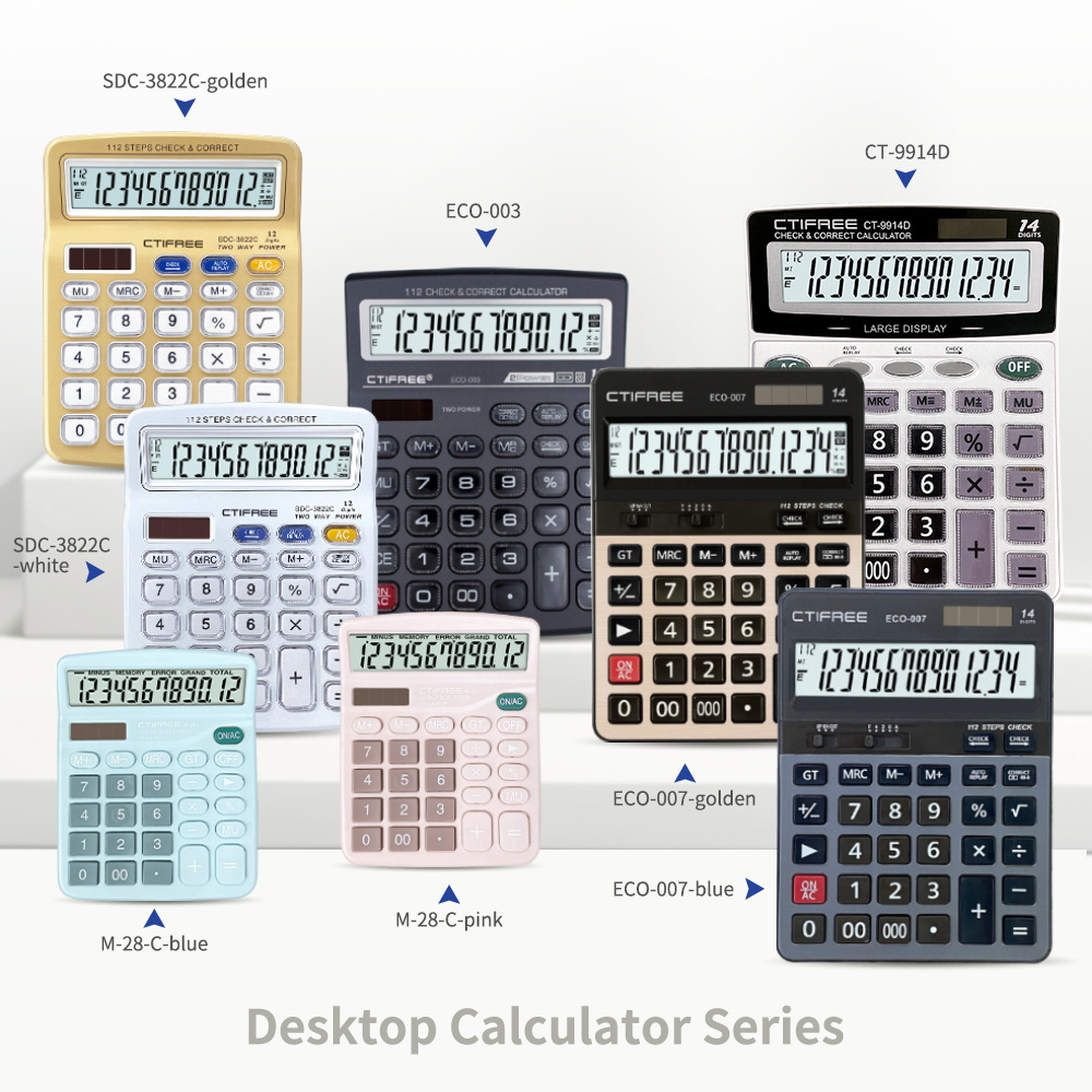 Calculator Calculadora Business Professional Office Supplie Financial Desktop Custom Logo Electronic Solar Scientific Calculator