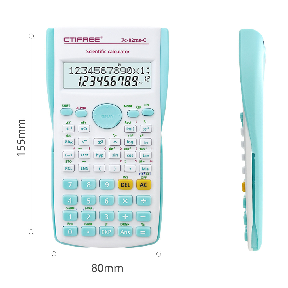 FC-82MS Pink Calculator Professional Students Mathematics Custom Electronic Scientific Professional Calculator Promotional