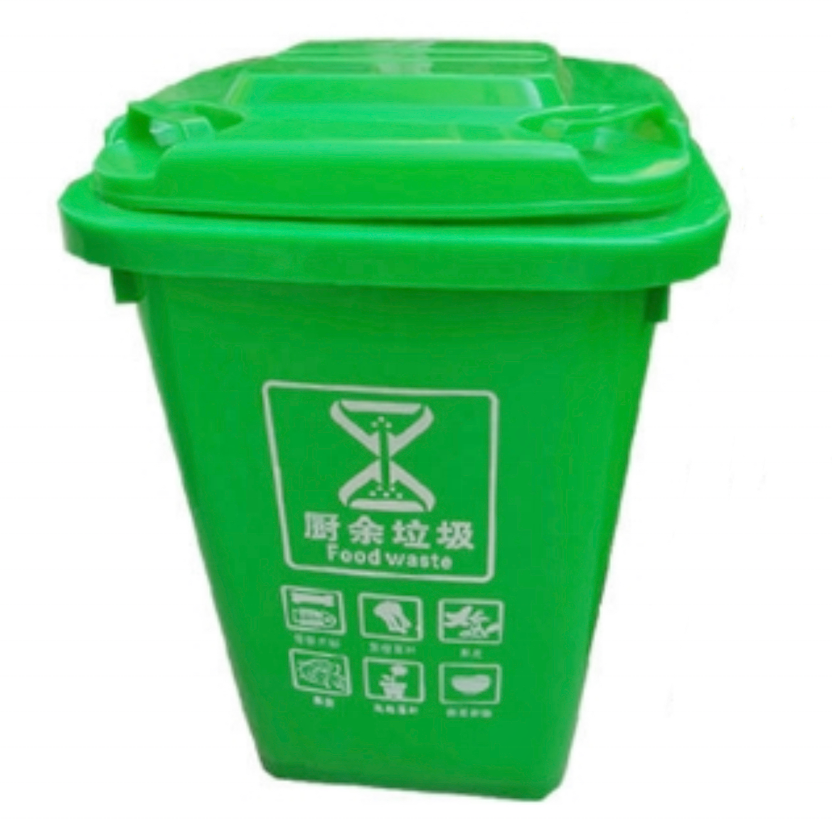 outdoor garden bin  hot selling custom logo 50L plastic kitchen waste bin trash bin without wheel