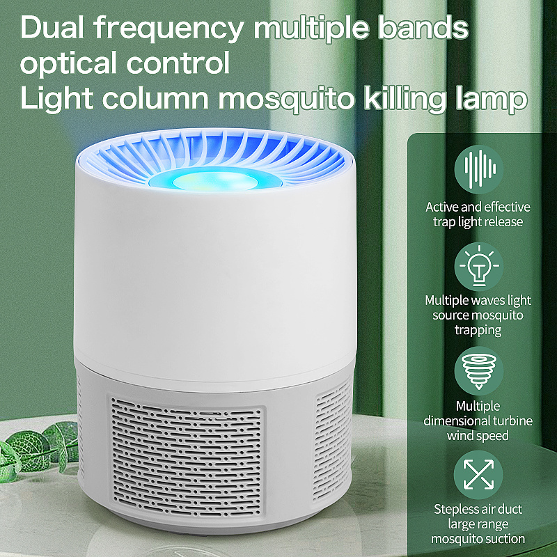 ultrasonic mosquito killer with led sleeping light column mosquito killing lamp non toxic USB mosquito trapper non toxic fan