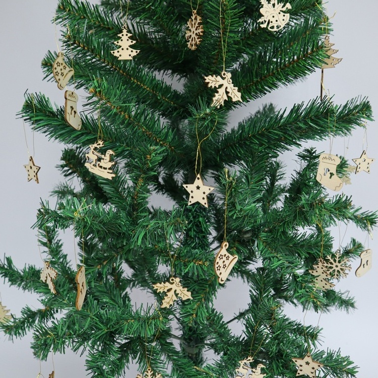 48 pcs wooden stars pendant Christmas tree decoration for decorating the Christmas tree christmas decoration