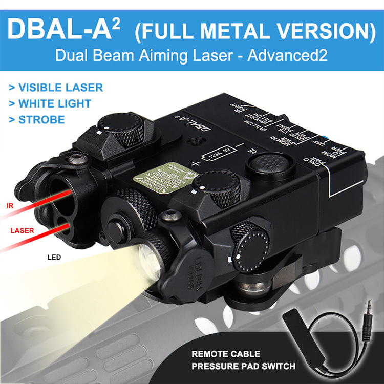 Canis hight quality DBAL flashlight A2 optical light with red laser fit for night hunt use with IR