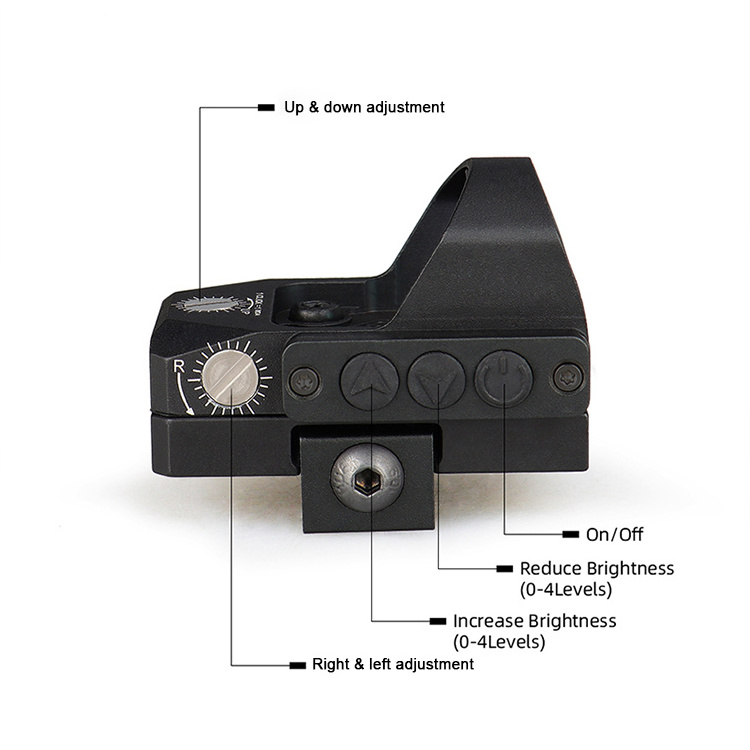 Factory Direct Sell Hand Adjust Red Dot Sight Best Red Dot To Print Your Logo 2-0131