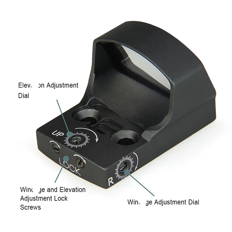 China Manufacturer Light Adjust No Switch Red Dot Sight Best Shockproof Red Dot 2-0129