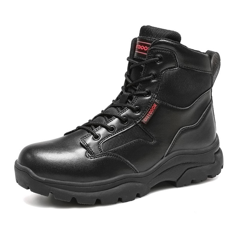 New models 2023 high quality long shoes for men black boots zip lace-up mid-top working boot 39-47# big size low price export