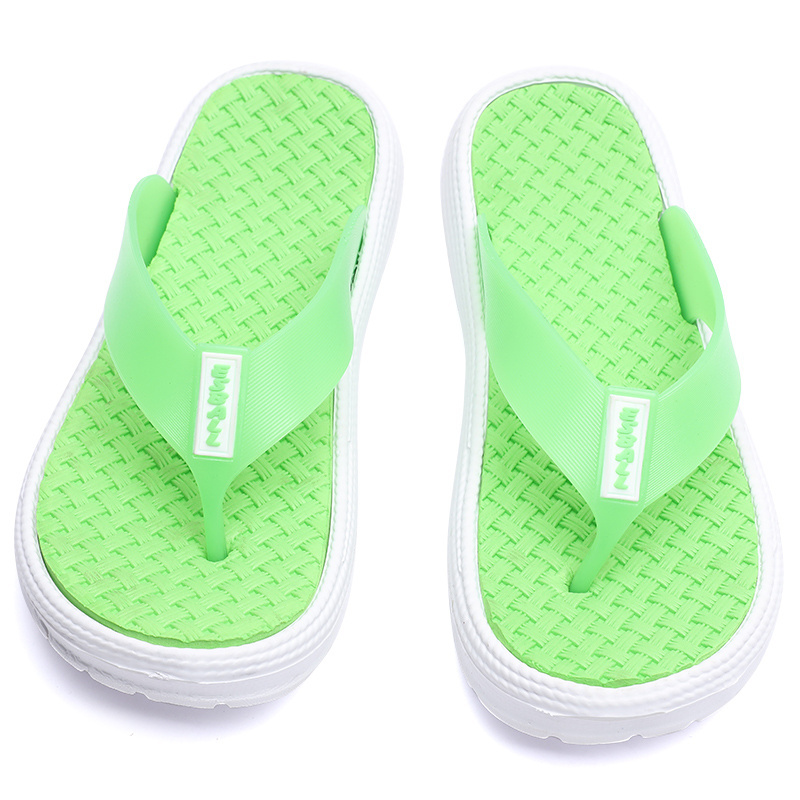 NEW models fashion woman flip flops high heels eva soft bubble massage slipper height increase summer shoe outdoor factory