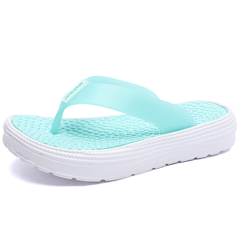 NEW models fashion woman flip flops high heels eva soft bubble massage slipper height increase summer shoe outdoor factory