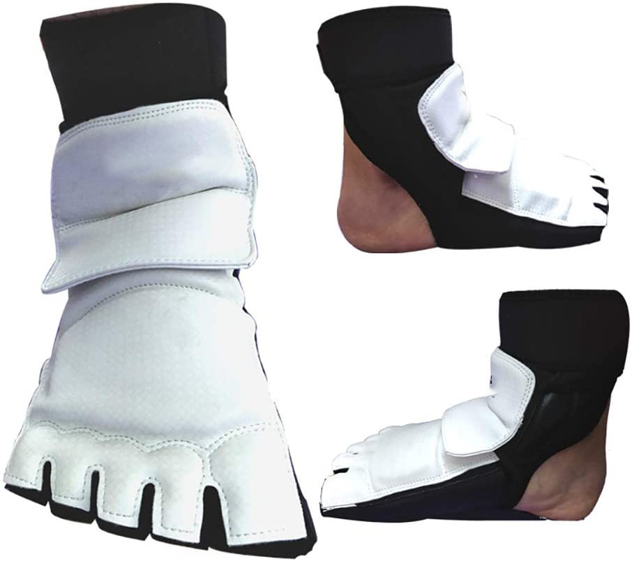 Factory Custom Taekwondo Foot Protector Official Competition Fighting Feet Guard Kicking Box Foot Gear by Canleo International