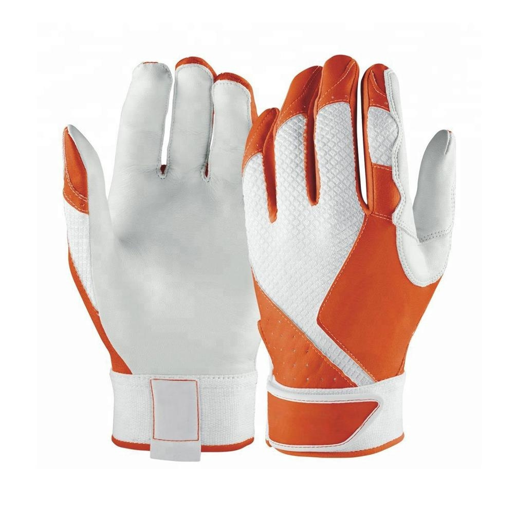 OEM 100% Pure Leather Custom Baseball Batting Gloves Low Price Hand Protection Baseball softball batting Gloves by Canleo