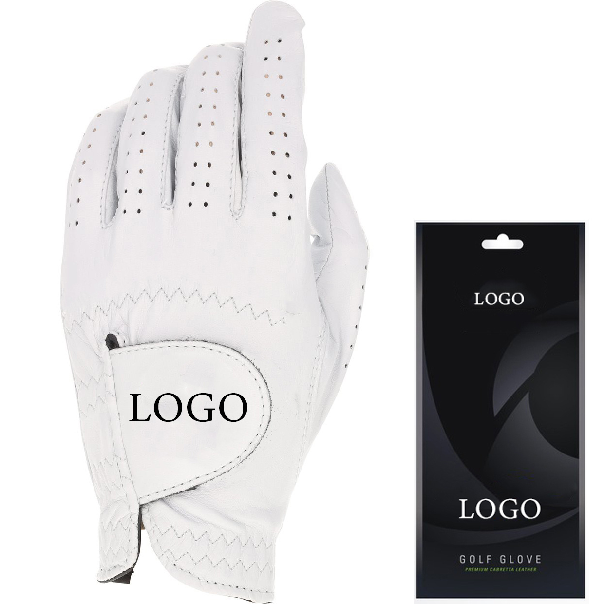 Wholesale Golf Gloves Indonesia 100% AAA Cabretta Leather Custom Logo OEM Soft Full Color Men Left Handed Leather Golf Gloves