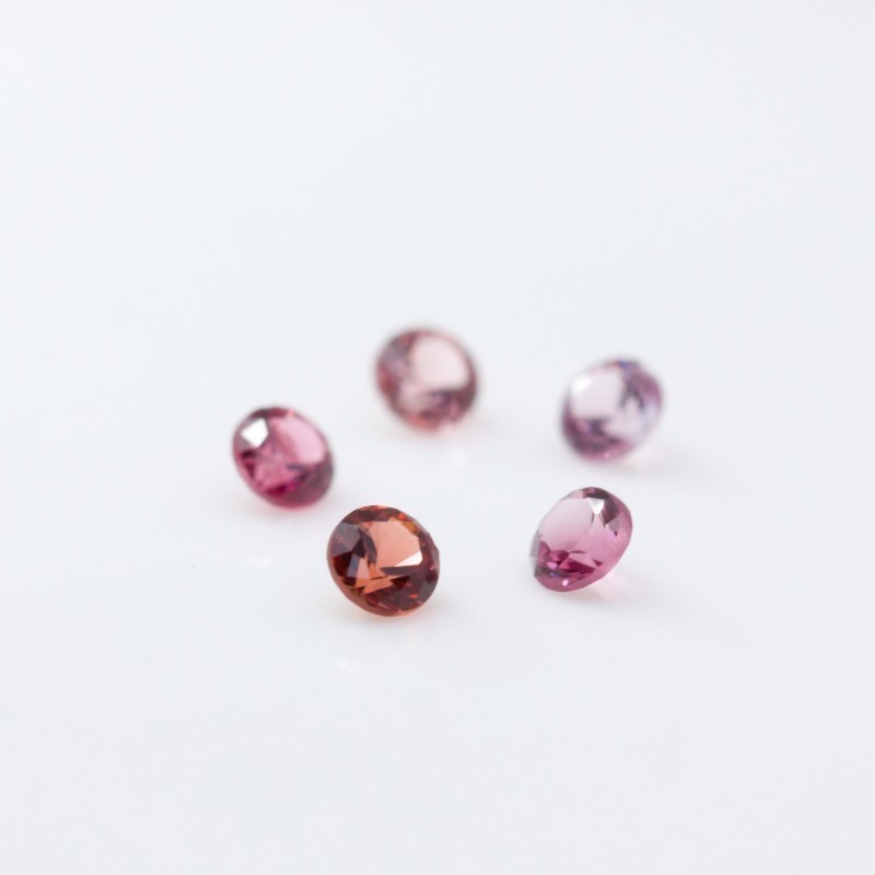 1mm to 5mm Round Brilliant Cut Natural Tourmaline Loose Gemstones Mix Color Watermelon Tourmaline