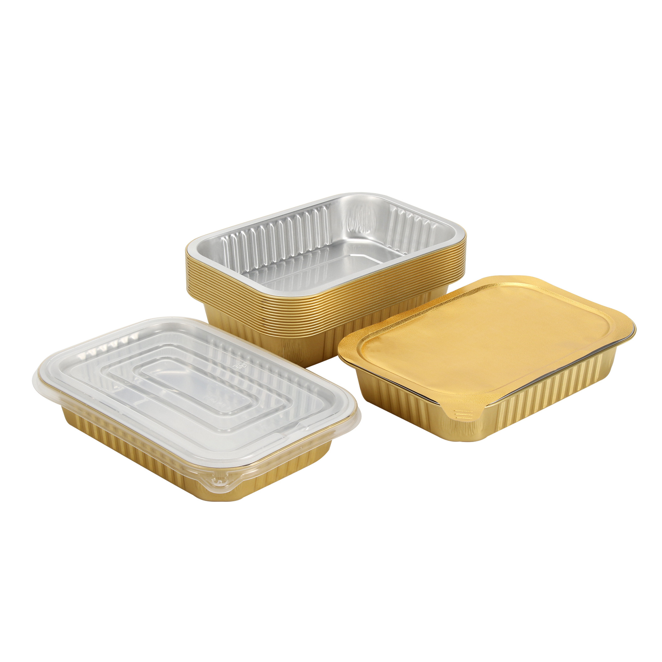 Disposable Food Packaging Aluminium Foil Containers Tray Disposable Household Aluminum Foil Container Bbq Grill Foil Pans Tray