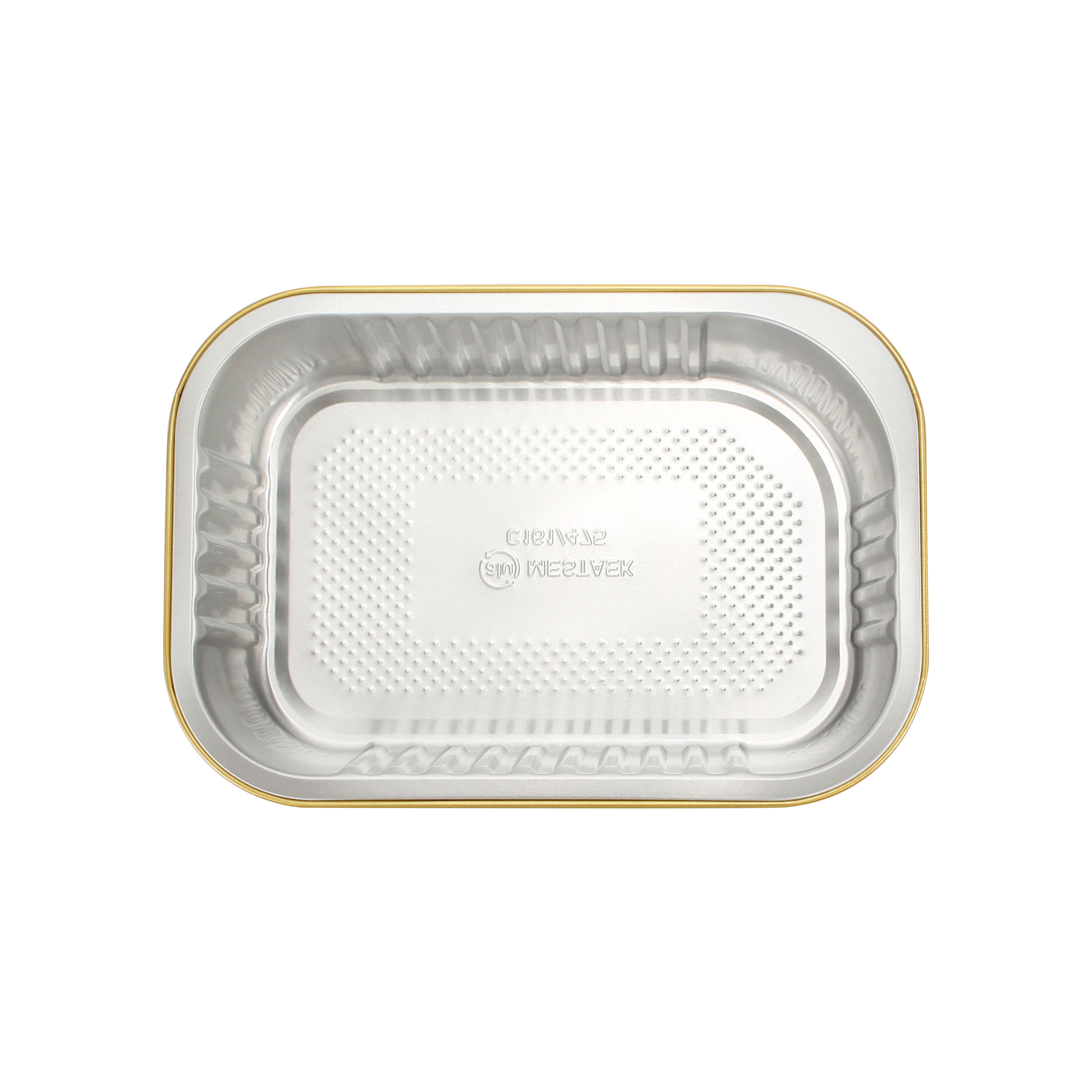 Golden Aluminium Foil Trays Tin Foil Box Disposable Round BBQ With Lid Takeaway Bento Lunch Container