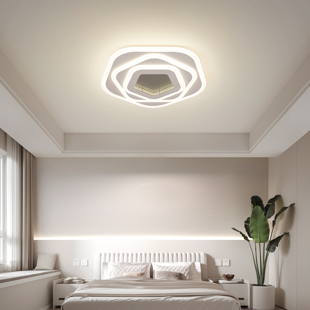 LED Light Ceiling Contemporary Ceiling Lamps for Dining Room Round Surface Mounted Ceiling Light Modern OEM Stainless Steel 3.5