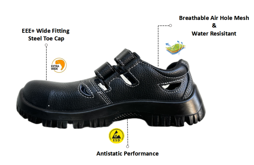 CANMAX Leather Anti Slip Safty Shoes Light Weight Safety Shoes S3 Waterproof Work Boots