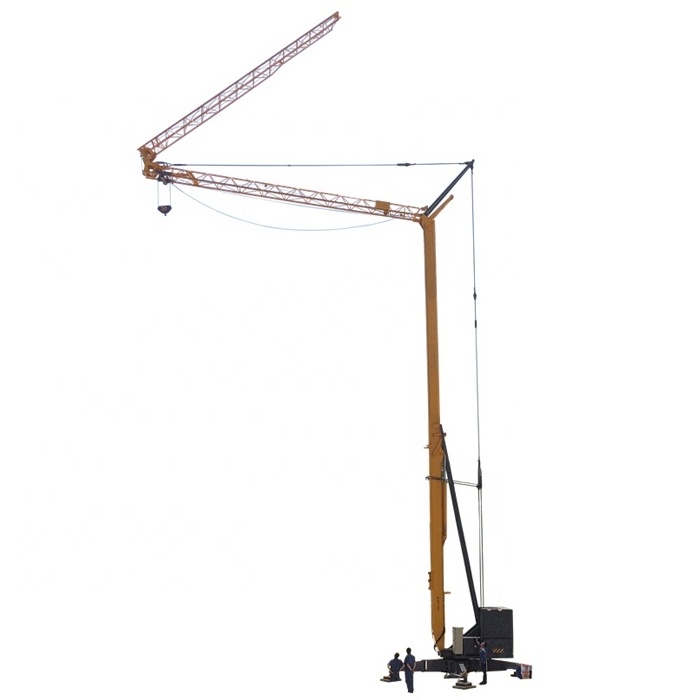 CANMAX mini small 1t 2 ton 3t 4 ton self erecting tower crane cheap price for sale