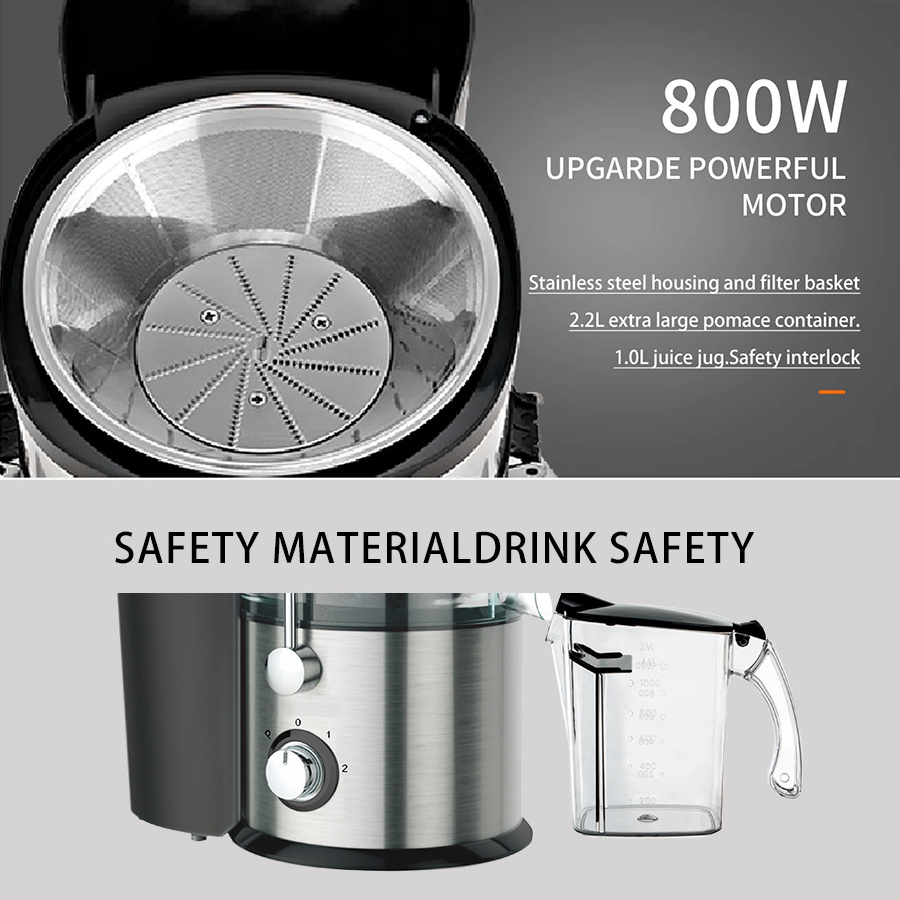 800w stainless steel blade multifunctional Electric juice extractor Centrifugal Juicer