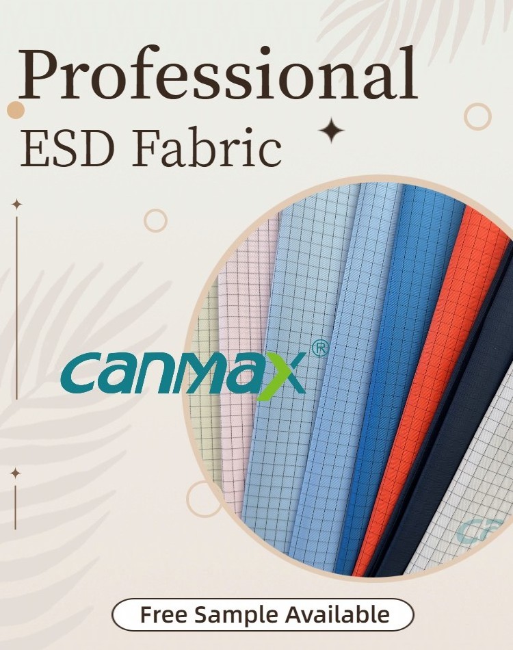 Orange 5mm 10 colors Inventory Check Twill Grid Stripe Polyester Anti-static Plaid ESD Electrically Conductive Fabric