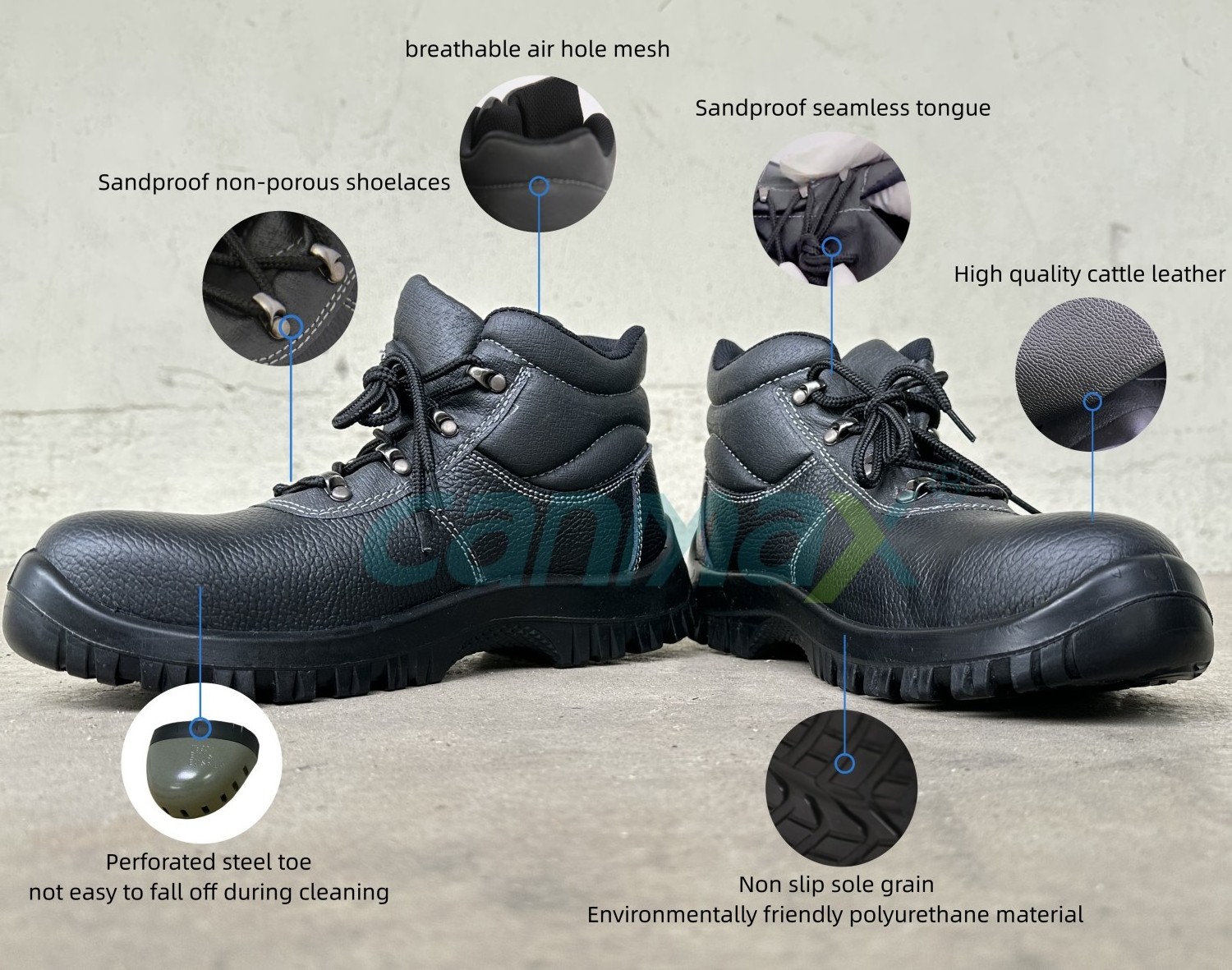 zapatos de seguridad industrial Steel Toe for Men Lightweight Work Safety Shoes Puncture Proof ESD Antistatic Shoes Booties