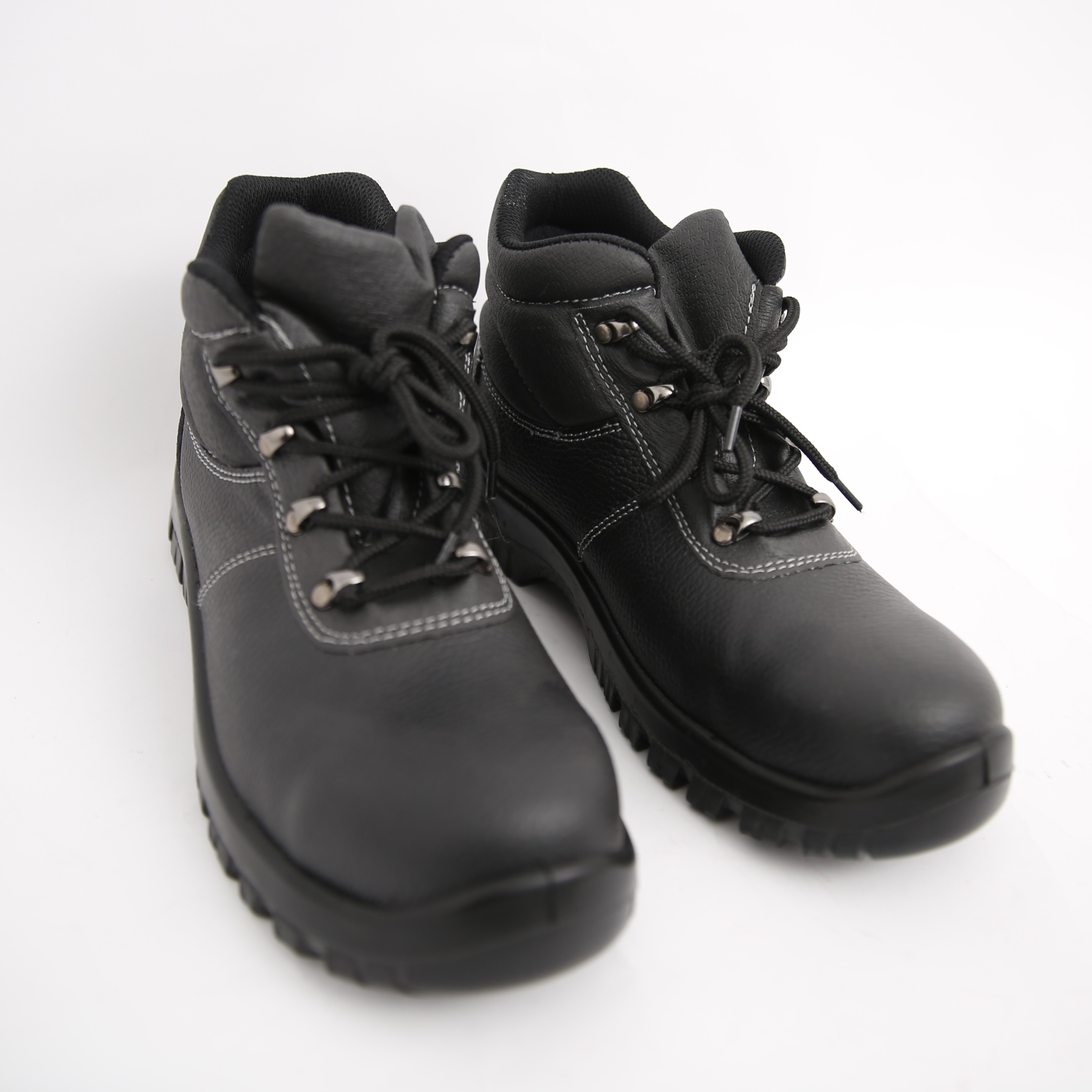 Genuine Leather puncture-proof  PU Sole Steel Toe Durable Ankle High Safety Shoes Tactical Construction Work Boots