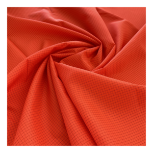 Orange 5mm 10 colors Inventory Check Twill Grid Stripe Polyester Anti-static Plaid ESD Electrically Conductive Fabric