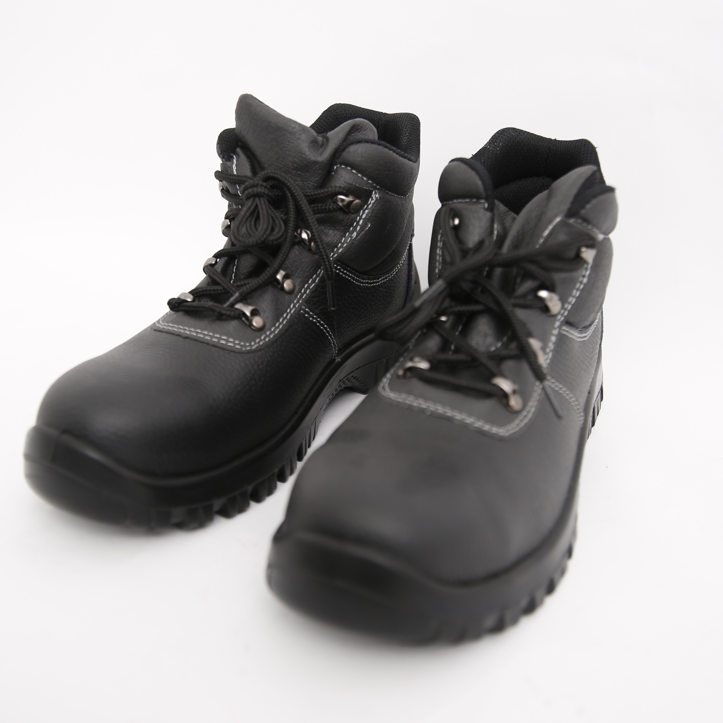 Genuine Leather puncture-proof  PU Sole Steel Toe Durable Ankle High Safety Shoes Tactical Construction Work Boots