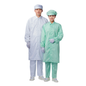 Customized Logo Washable Working Beauty Salon Gown WIth Zipper ESD Bata Polyester Lint Free ESD Lab Smock for Cleanroom